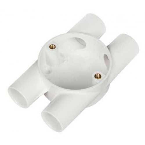 Schneider Mita 20CJB19W 20mm White 4 Way Branch "H" Besa Box