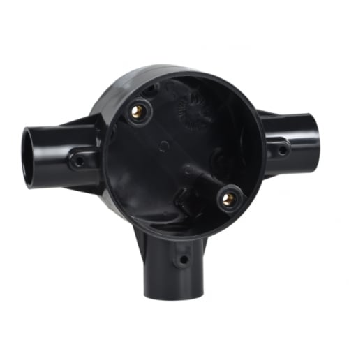 Schneider Mita 25CJB5B 25mm Black 3 Way Tee Besa Box