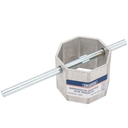 Draper 13694 Immersion heater spanner 85mm wrench with tommy bar
