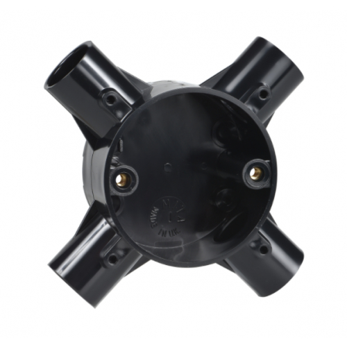 Schneider Mita 25CJB6B 25mm Black 4 Way Intersection Box