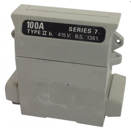 Henley 54132-04 Grey Single Pole 100a Fuse unit (Less Fuse)