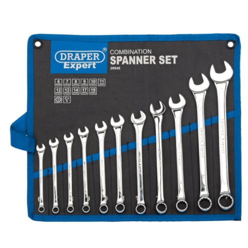 Draper 29545 metric combination spanner set 11 piece 6mm-19mm