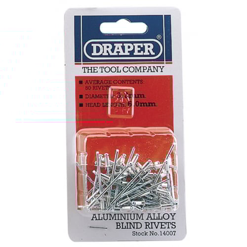 Draper 14007 3.2mmx5.2mm head length blind rivit's Pack of 50