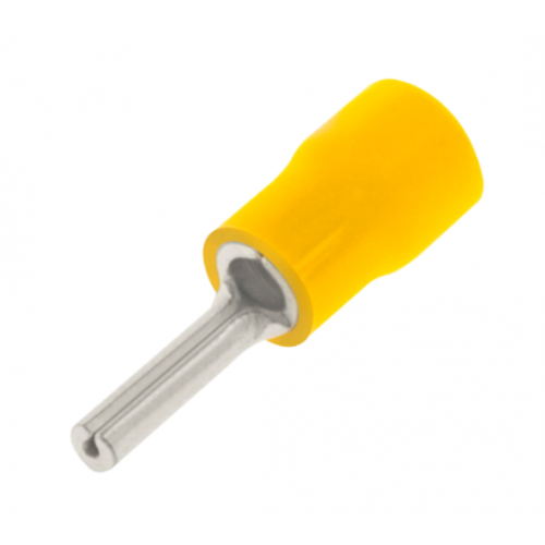 Unicrimp QYP14 14mm Yellow Pre Insulated Pin Crimping Terminal-Bag Of 100