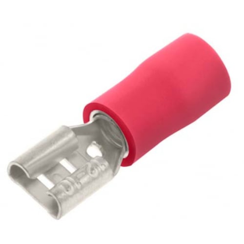 Unicrimp QRPO63F 6.3mm Red Pre Insulated Fast On Female Tab-100