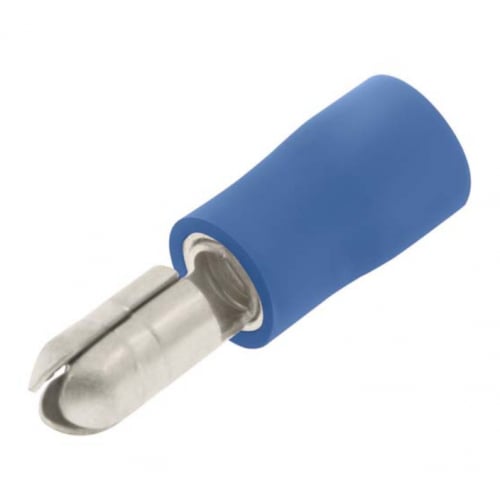 Unicrimp QBAB5M Blue 5.0mm Male Bullet Connector (Pack Of 100)
