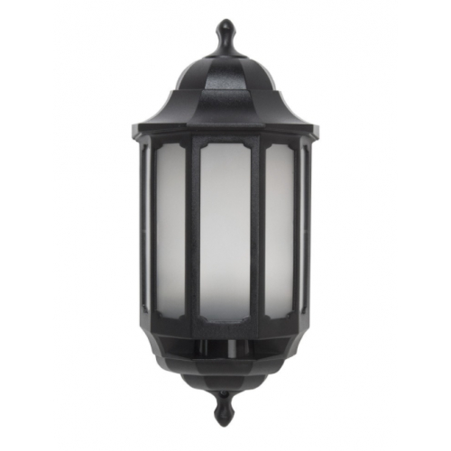 ASD HL/BK4LED600HILO IP44 LED 8.5 Watt Black Hilo Half Lantern