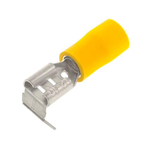 Unicrimp QYPOA63 6.3mm Yellow Pre Insulated Piggyback Tab-100