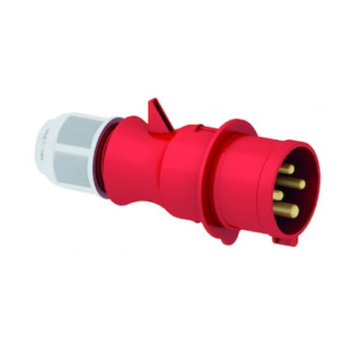 Ceenorm 21005TLS 16amp 415volt 3P & Earth 4pin IP44 Red Plug