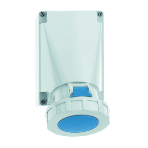 Ceenorm 1157 63a 240v 2P & Earth 3pin IP67 Blue Surface Socket