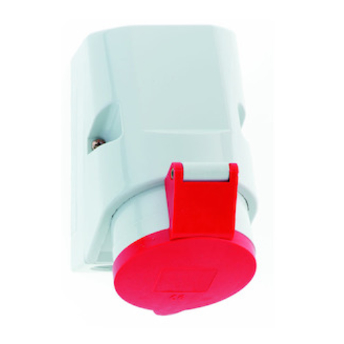 Ceenorm 11316 32a 415v 3P+N & Earth 5pin IP44 Red Surface Socket