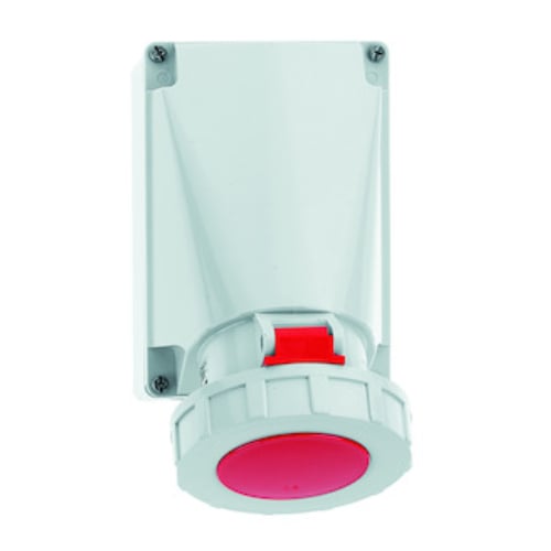 Ceenorm 1112 63a 415v 3P+N & Earth 5pin IP67 Red Surface Socket