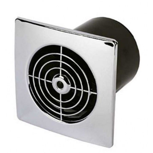Manrose LP150SLVC Low profile 150mm LV fan Square Chrome