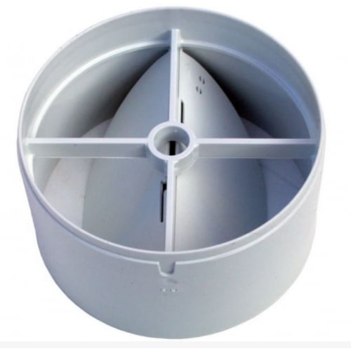 Manrose 1230L 100mm Diameter In-Line Back Draught Shutter