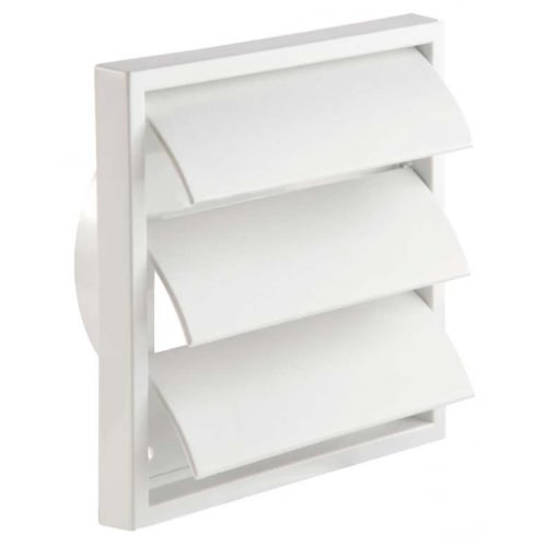Manrose PL41010WHI Gravity Shutter White with 110x54mm Flat Spigot