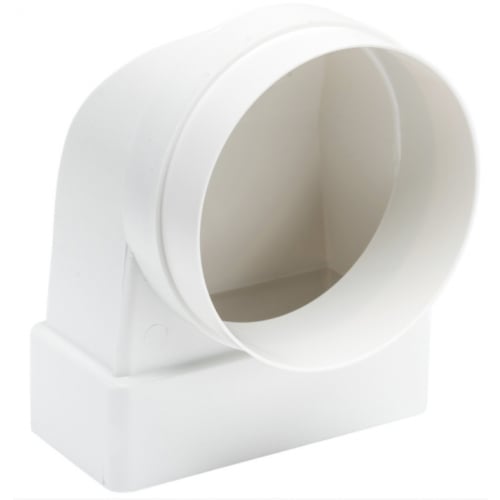 Manrose PL40300 110x54mm Flat to 100mm Round 90 Degree Elbow