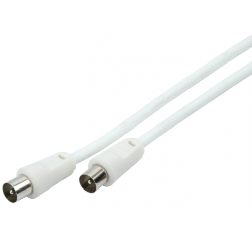 Philex 26002S 2m. Male Plug to Male Plug coaxial aerial lead white