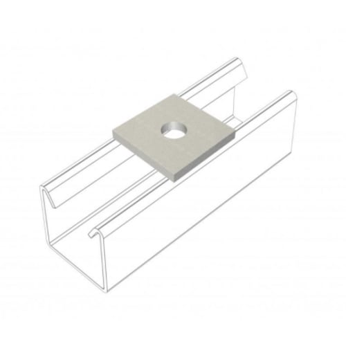 Metpro MP1/10 1 hole M10 Galvanised square plate 40mmx40mm