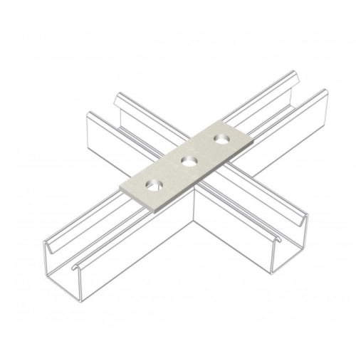 Metpro MP3 3 hole Galvanised splice plate 120mmx40mm