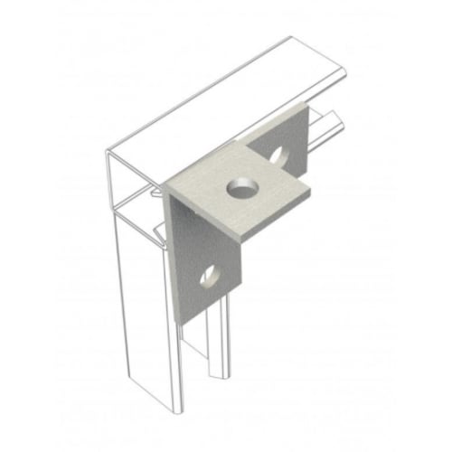 Metpro MP13 4 hole Galvanised offset left bracket 89mmx49mm