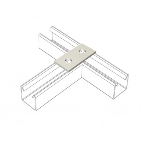 Metpro MP2 2 hole Galvanised splice plate 84mmx40mm