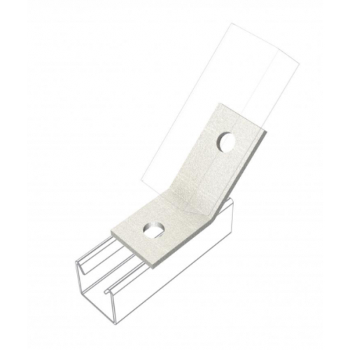 Metpro MP20 2 hole Galvanised obtuse 45o bracket 75mmx58mm