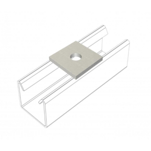Metpro MP1/6 1 hole Galvanised M6 sqare plate 40mmx40mm