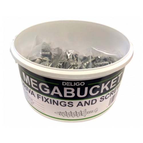 DEG MTZ 200 x Scrudriva alloy plasterboard fixing & screws Trade Tub