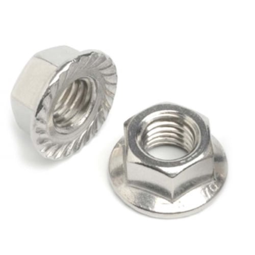 Deligo ISSN16 M16 BZP Steel Hexagon Flange Serrated Nut
