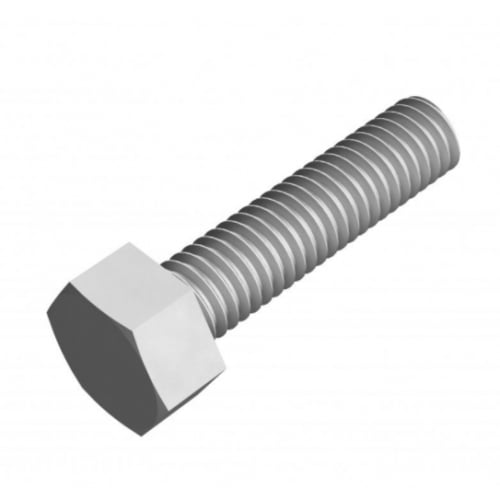 Deligo ISS1220 M12 x 20mm BZP Hexagon Steel Set Screw