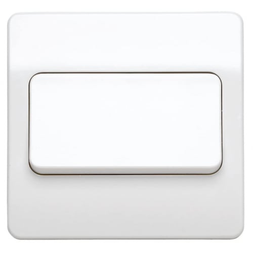 MK K4785WHI 1 Gang Intermediate 10 Amp White Flush Plate Wide Rocker Switch