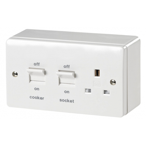MK K5040WHI 45a DP Surface Plastic Cooker Control Unit White