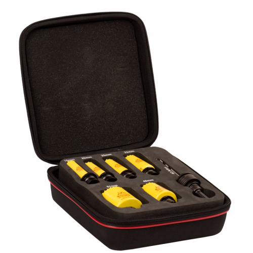 Starrett Electrical Ult-Mate kit 16,20,32,40,51mm+1 x Arbor & 6 Adapt