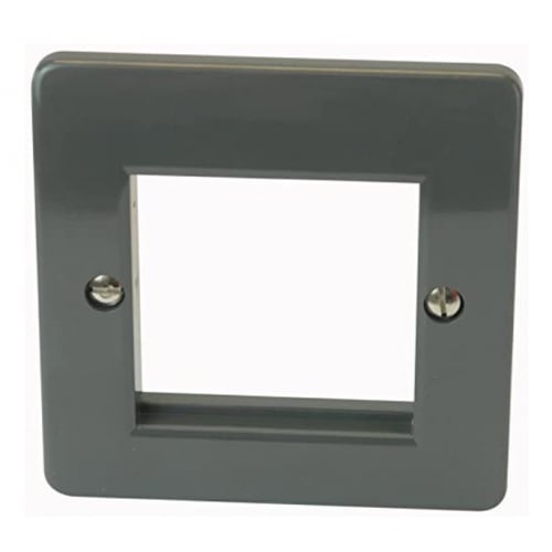 MK K182GRA Logic Plus Euro 1 Gang 50x50mm Modular Front Plate Graphite Part M Compliant