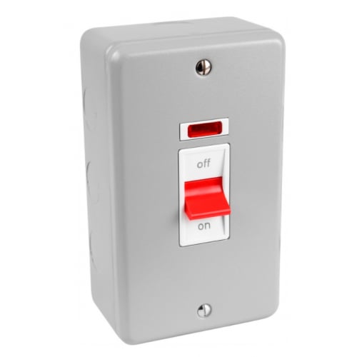 MK K5230ALM 50a DP Surface Metalclad Switch with Neon