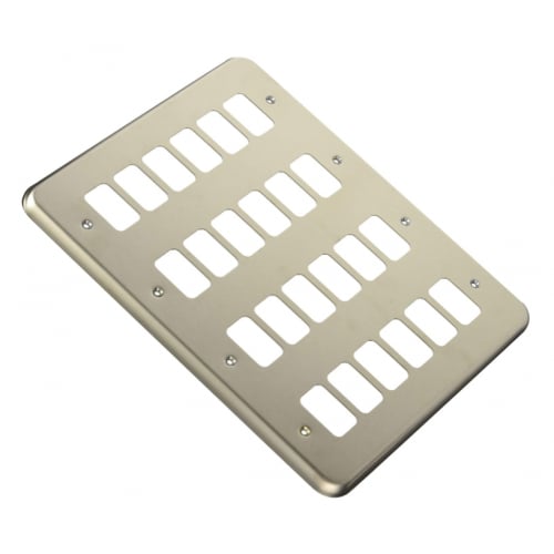 MK K3454BSS 24 Gang Brushed Stainless Steel Albany Plus Grid Plate