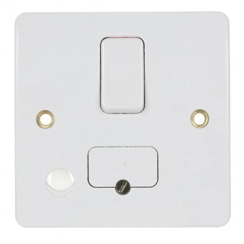 MK K1030WHI Logic Plus 13amp DP Switched Spur With Flex Outlet White