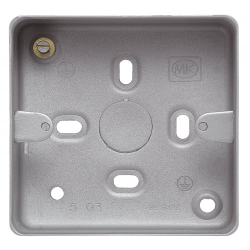 MK K2211ALM 1 Gang 41mm Surface Logic Metal Box Without Knockouts