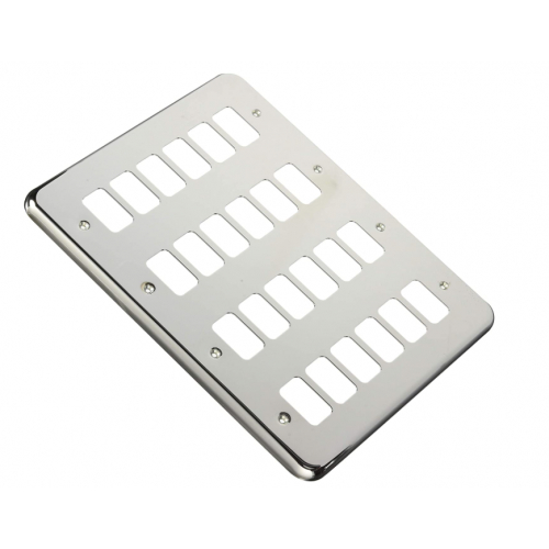 MK K3454PCR 24 Gang Polished Chrome Albany Chroma Plus Grid Plate