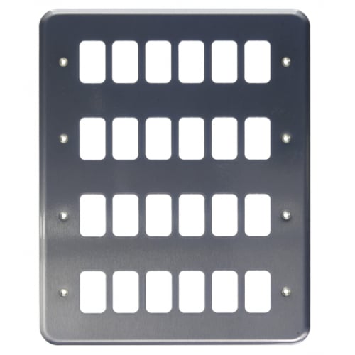 MK K3454BRC 24 Gang Brushed Chrome Albany Plus Grid Plate