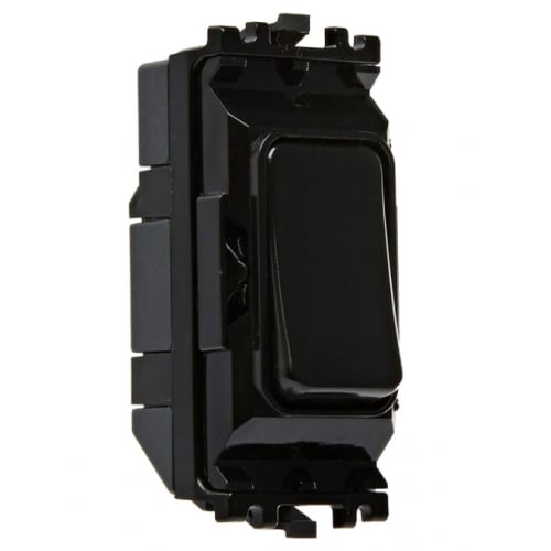 MK K4896BLK 20a 1 Way Black DP Grid Plus Switch Module
