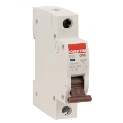 Contactum CPB25 25 Amp Type B 6ka Single Pole MCB