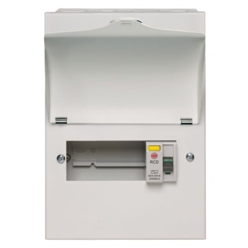 Wylex NMRS506LA 5 Way 100 Amp 30 Ma RCD Metal Consumer Unit