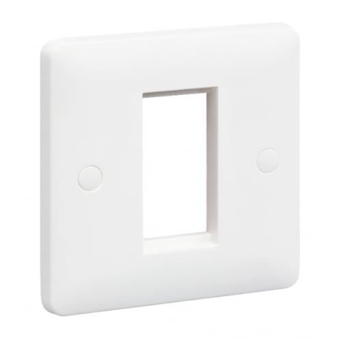 MK Base MB181WHI 1 Gang 1 Module Euro Plate