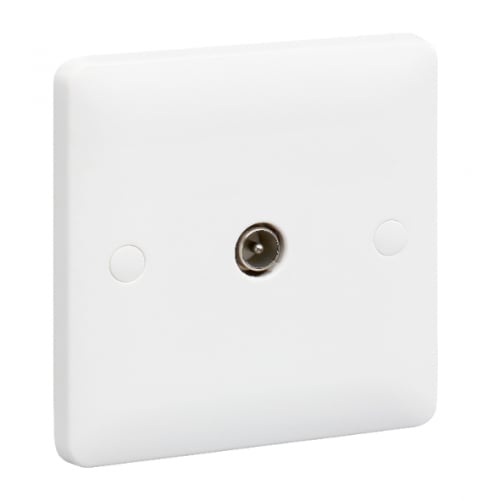 MK Base MB3520WHI 1 gang Male Coaxial Socket