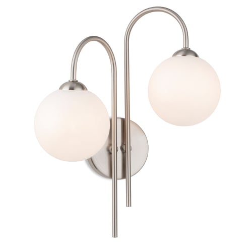 Firstlight 2885BS Lyndon 2 Light Wall Brushed Steel