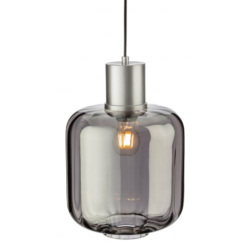Firstlight 2852SM Eton Pendant Aluminium with Smoked Glass