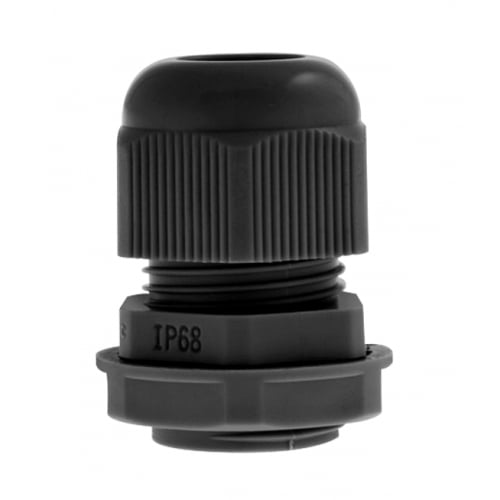 Unicrimp QCGM40BLK 40mm Black 22-32mm IP68 Nylon Gland+Washer+Nut