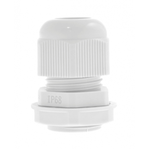 Unicrimp QCGM20WHI 20mm White 6-12mm IP68 Nylon Gland+Washer+Nut