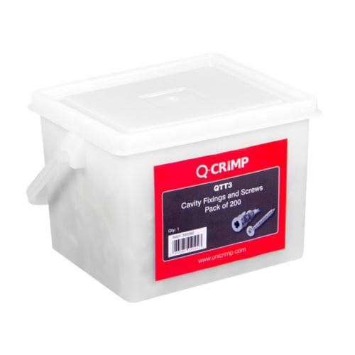 Unicrimp Trade Tub 200xScrudriva alloy fixings & screws